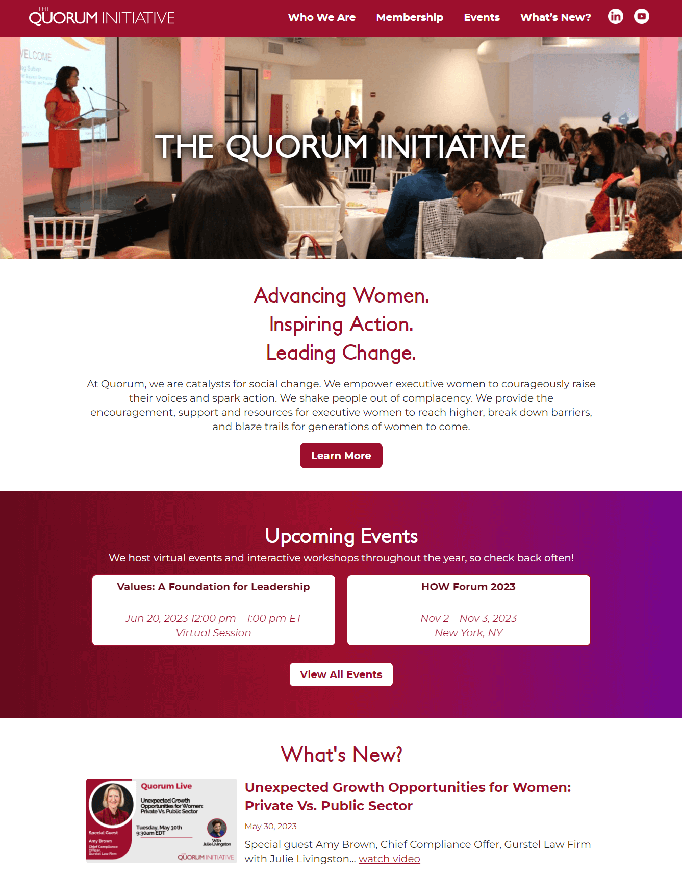 The Quorum Initiative Website Preview (opens in new window)